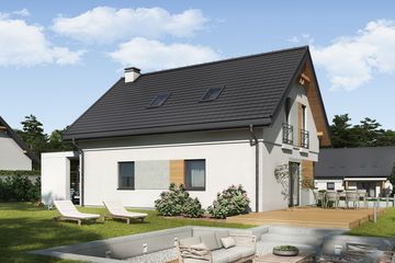  Projekt domu Velva 3 (SLN2579) - projekt domu parterowego z poddaszem - Zdjęcie 2