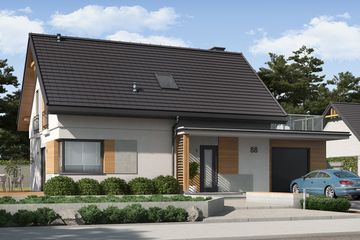  Projekt domu Velva 2 (SLN2580) - projekt domu parterowego z poddaszem - Zdjęcie 1