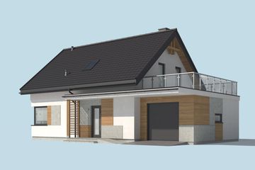  Projekt domu Velva 2 (SLN2580) - projekt domu parterowego z poddaszem - Zdjęcie 3