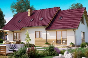  Projekt domu BS-07 wariant 1 dwulokalowy (JGC1205) - projekt domu parterowego z poddaszem - Zdjęcie 2