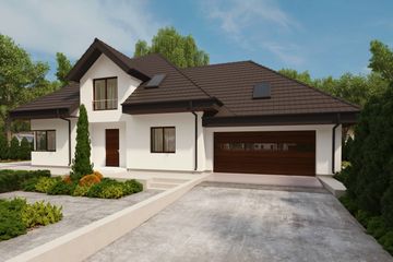  Projekt domu uA29v2 (WCB1105) - projekt domu parterowego z poddaszem - Zdjęcie 1
