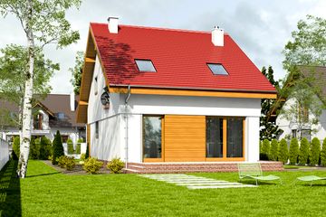  Projekt domu Agat II bez garażu [B] (WRF1966) - projekt domu parterowego z poddaszem - Zdjęcie 2