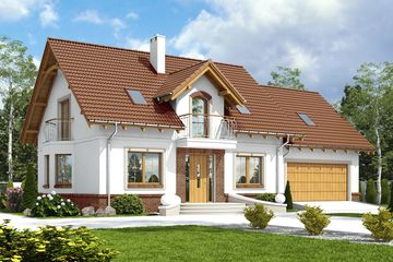  Projekt domu Dla Ciebie 1 w4 z garażem 2-st. [A1] (WRF1967) - projekt domu parterowego z poddaszem - Zdjęcie 5