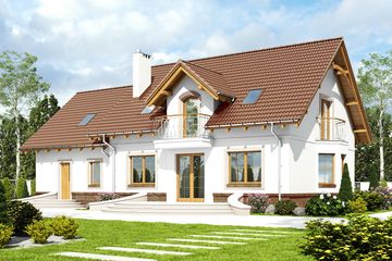  Projekt domu Dla Ciebie 1 w4 z garażem 2-st. [A1] (WRF1967) - projekt domu parterowego z poddaszem - Zdjęcie 6