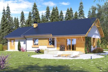  Projekt domu Julek trend z garażem 2-st. [A1] (WRF1969) - projekt domu parterowego - Zdjęcie 2