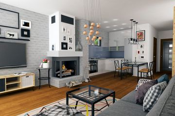  Projekt domu Mazurek z garażem 1-st. bliźniak [A-BL1] (WRF1894) - projekt domu parterowego z poddaszem - Zdjęcie 3