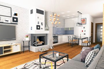  Projekt domu Mazurek z garażem 1-st. bliźniak [A-BL2] (WRF1895) - projekt domu parterowego z poddaszem - Zdjęcie 3