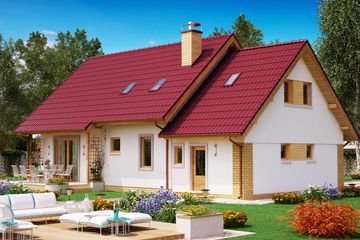  Projekt domu BW-03 wariant 8 (JGC1207) - projekt domu parterowego z poddaszem - Zdjęcie 2