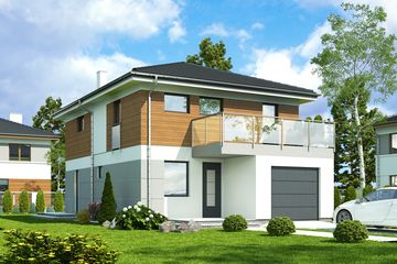  Projekt domu Zyta z garażem 1-st. [A] (WRF1973) - projekt domu z pełnym piętrem - Zdjęcie 1