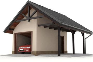  Projekt garażu W23-G11 2 stanowiska (PKA1010) - projekt garażu parterowego - Zdjęcie 1