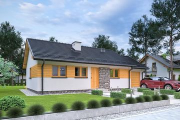  Projekt domu W23-M5 (PKA1028) - projekt domu parterowego - Zdjęcie 1