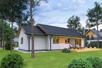  Projekt domu W23-M5 (PKA1028) - projekt domu parterowego - Zdjęcie 2