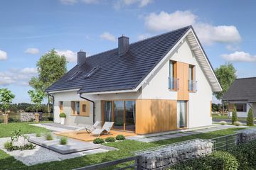  Projekt domu Domena 203 B (WRW1318) - projekt domu parterowego z poddaszem - Zdjęcie 3