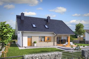  Projekt domu Domena 203 B (WRW1318) - projekt domu parterowego z poddaszem - Zdjęcie 4