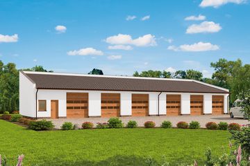  Projekt budynku gospodarczego G271 szkielet drewniany budynek gospodarczy (SLN2593) - projekt budynku parterowego - Zdjęcie 1