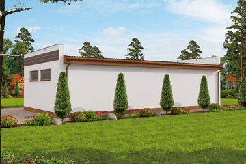  Projekt budynku gospodarczego G270 szkielet drewniany budynek gospodarczy (SLN2594) - projekt budynku parterowego - Zdjęcie 3