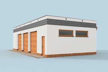  Projekt budynku gospodarczego G270 szkielet drewniany budynek gospodarczy (SLN2594) - projekt budynku parterowego - Zdjęcie 4