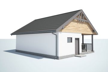  Projekt budynku gospodarczego G42a budynek gospodarczy (SLN2595) - projekt budynku parterowego - Zdjęcie 2
