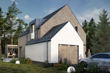  Projekt domu Kompaktowy 03A (KZB1028) - projekt domu parterowego z poddaszem - Zdjęcie 5