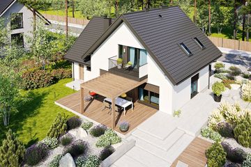  Projekt domu Mini 8 w. II G1 (WRC2737) - projekt domu parterowego z poddaszem - Zdjęcie 4