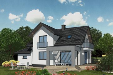  Projekt domu APS 220 (LUA1425) - projekt domu parterowego z poddaszem - Zdjęcie 2