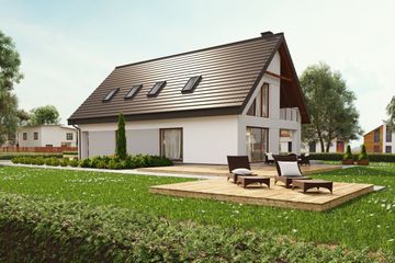  Projekt domu uA27v1 (WCB1110) - projekt domu parterowego z poddaszem - Zdjęcie 3