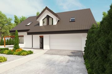  Projekt domu uA33 (WCB1111) - projekt domu parterowego z poddaszem - Zdjęcie 2