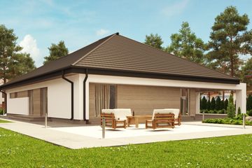  Projekt domu uA46v2 (WCB1112) - projekt domu parterowego - Zdjęcie 2