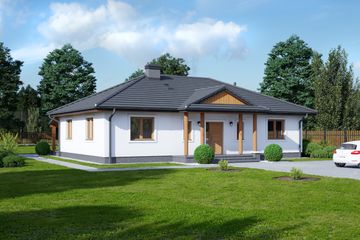  Projekt domu Chronów (KRP2249) - projekt domu parterowego - Zdjęcie 1