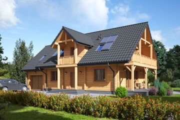  Projekt domu Milicz dw 13 (KRP2250) - projekt domu parterowego z poddaszem - Zdjęcie 1