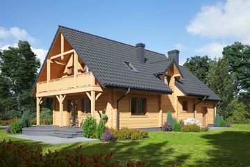  Projekt domu Milicz dw 13 (KRP2250) - projekt domu parterowego z poddaszem - Zdjęcie 2