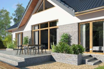  Projekt domu Coimbra DCP357 (WOB1688) - projekt domu parterowego z poddaszem - Zdjęcie 2