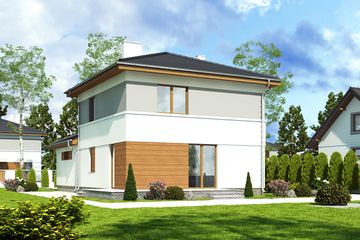  Projekt domu Egon z garażem 1-st. [A] (WRF1975) - projekt domu z pełnym piętrem - Zdjęcie 2