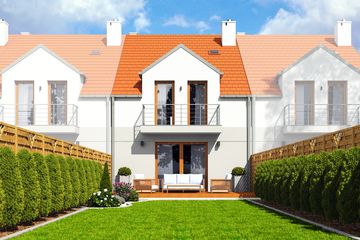  Projekt domu Jukka z garażem 1-st. szeregówka [A-SZ] (WRF1976) - projekt domu parterowego z poddaszem - Zdjęcie 2