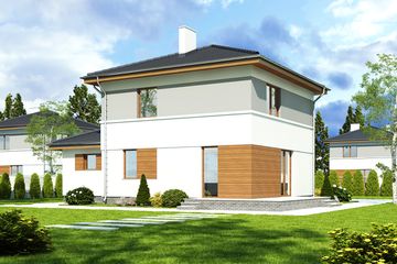  Projekt domu Egon III z garażem 1-st. [A] (WRF1977) - projekt domu z pełnym piętrem - Zdjęcie 2