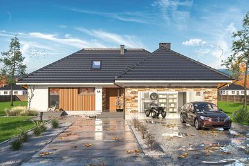  Projekt domu Petra 2 (WOE1131) - projekt domu parterowego - Zdjęcie 2