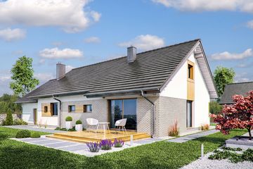  Projekt domu Domena 103 B-T (WRW1319) - projekt domu parterowego - Zdjęcie 2