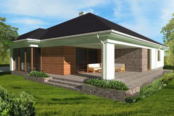  Projekt domu Sidecar (BSG1015) - projekt domu parterowego - Zdjęcie 1