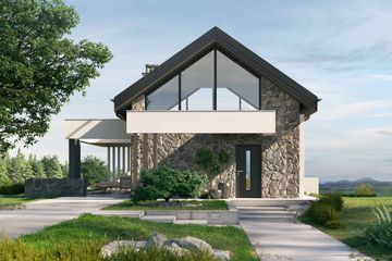  Projekt domu letniskowego HomeKoncept 65 A DL (KRX1086) - projekt domu letniskowego parterowego - Zdjęcie 1