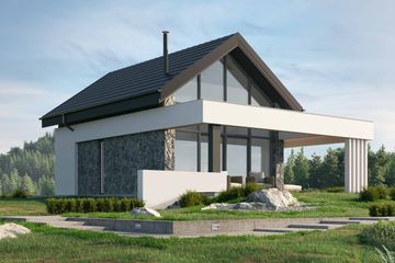  Projekt domu letniskowego HomeKoncept 65 A DL (KRX1086) - projekt domu letniskowego parterowego - Zdjęcie 3