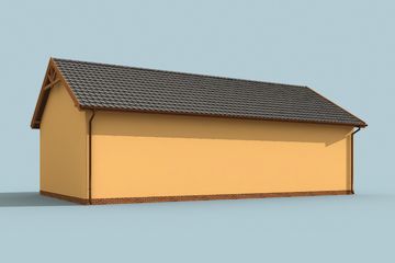  Projekt garażu G240 szkielet drewniany garaż z pomieszczeniem gospodarczym (SLN2529) - projekt garażu parterowego - Zdjęcie 3