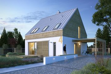  Projekt domu Rozważny 1 (WAW1113) - projekt domu parterowego z poddaszem - Zdjęcie 1