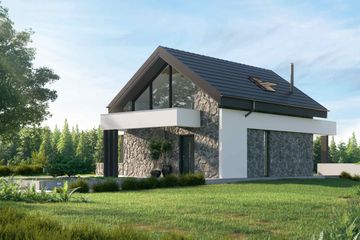  Projekt domu letniskowego HomeKoncept 65 DL (KRX1087) - projekt domu letniskowego parterowego z poddaszem - Zdjęcie 3