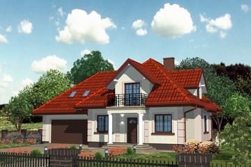  Projekt domu APS 160+2G (LUA1430) - projekt domu parterowego z poddaszem - Zdjęcie 1
