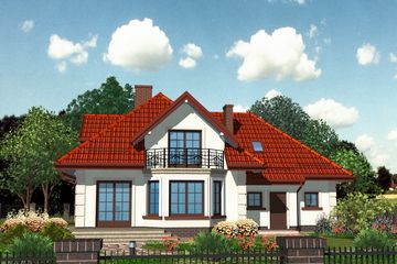  Projekt domu APS 160+2G (LUA1430) - projekt domu parterowego z poddaszem - Zdjęcie 2