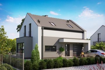  Projekt domu KA74 (PKT1080) - projekt domu parterowego z poddaszem - Zdjęcie 1