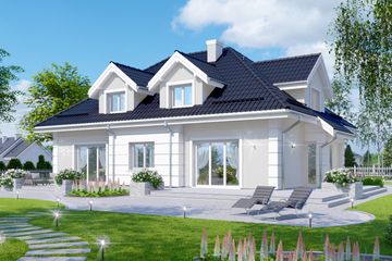  Projekt domu APS 255 dwurodzinny (LUA1434) - projekt domu parterowego z poddaszem - Zdjęcie 2