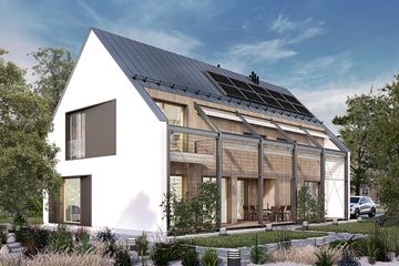  Projekt domu Otwarty 01 (KZB1030) - projekt domu parterowego z poddaszem - Zdjęcie 4