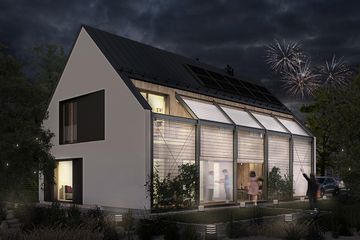  Projekt domu Otwarty 01 (KZB1030) - projekt domu parterowego z poddaszem - Zdjęcie 3