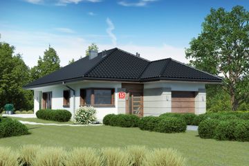  Projekt domu przy Pastelowej 15 bis (KRK1542) - projekt domu parterowego - Zdjęcie 1